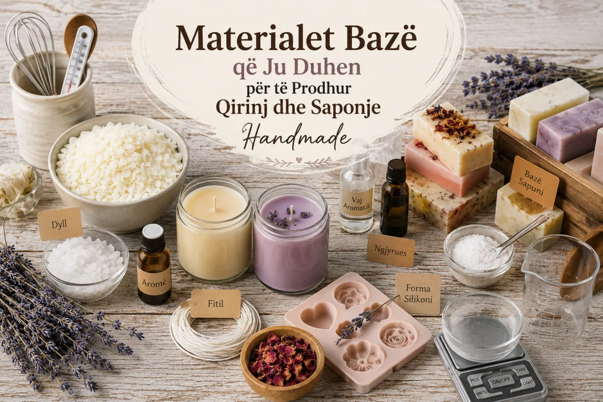 Materialet Bazë që Ju Duhen për të Prodhur Qirinj dhe Sapunë Handmade