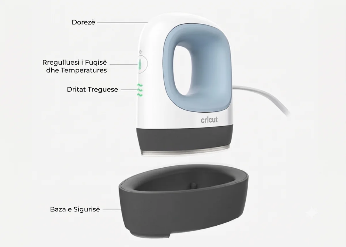 Cricut EasyPress Mini Zen Blue – Presë termike kompakte për personalizime precize - foto 3