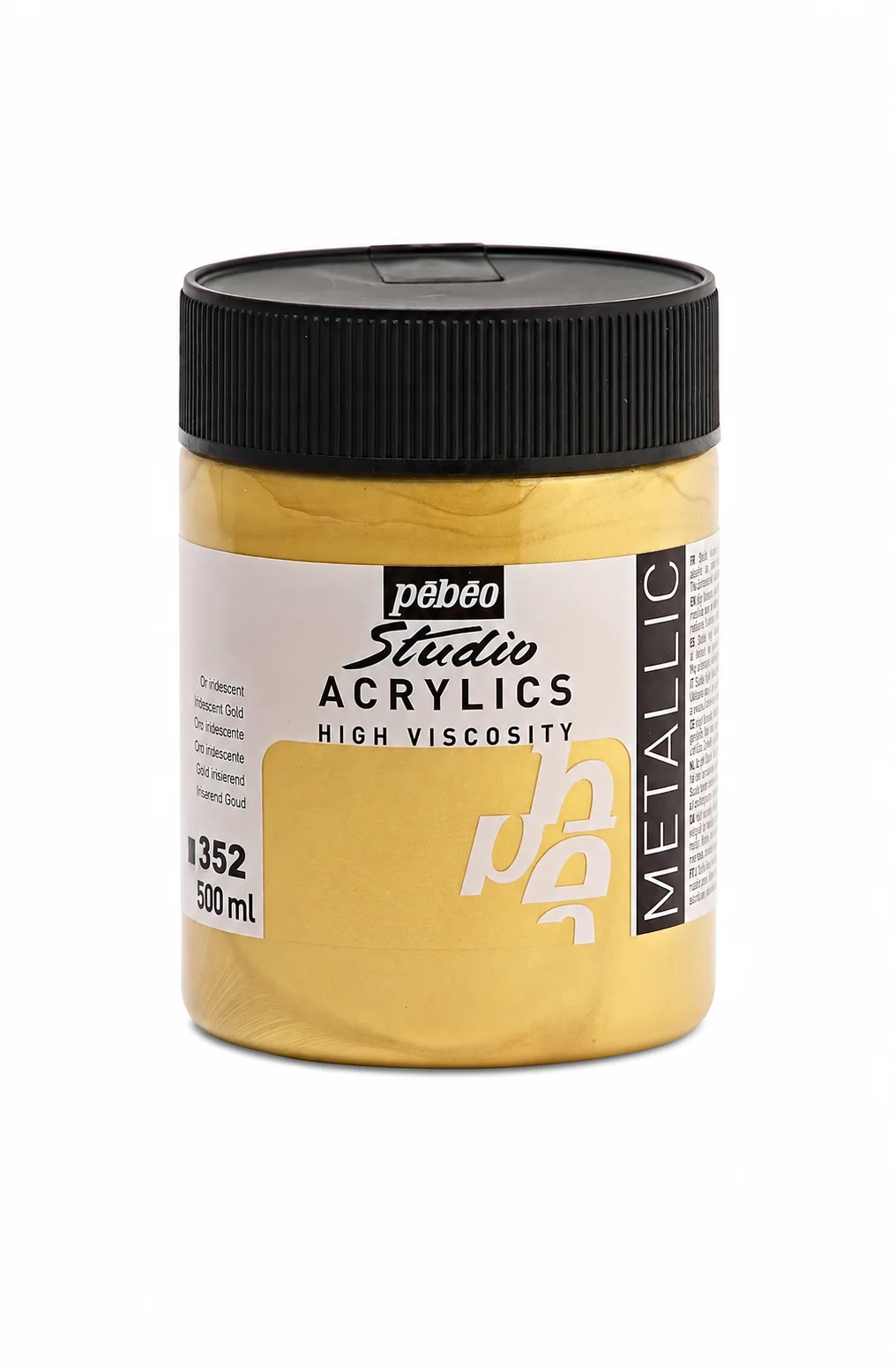 Pebeo Studio Acrylics Rich Gold 500 ml – Bojë akrilike me efekt ari metalik