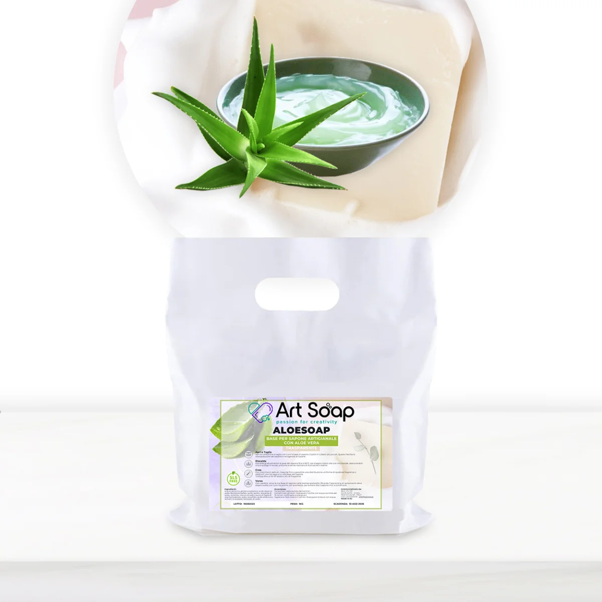 AloeSoap – Bazë Transparente për Sapunë Artizanalë me Aloe Vera