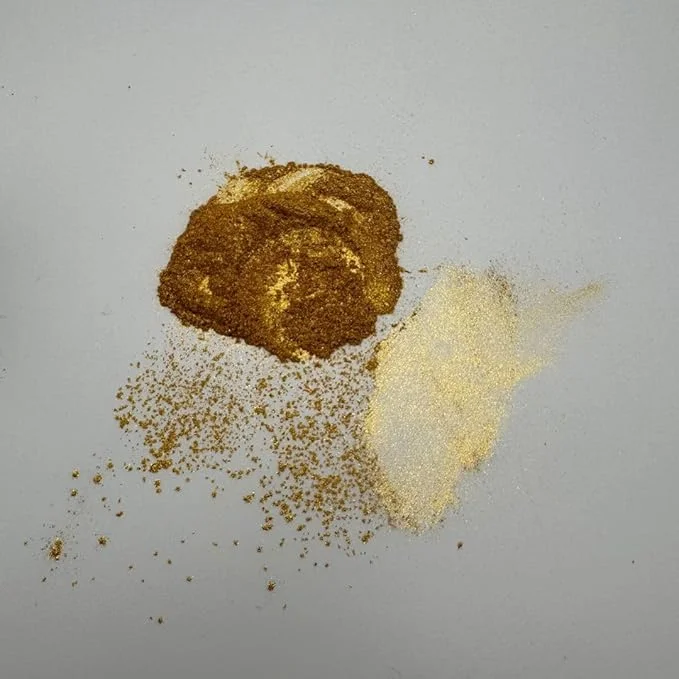 Ngjyrues Ushqimor Pluhur me Shkëlqim Ari (Gold Glitter) - foto 3