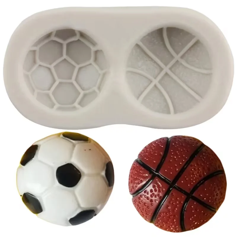 Formë Silikoni me Top Futbolli dhe Basketbolli