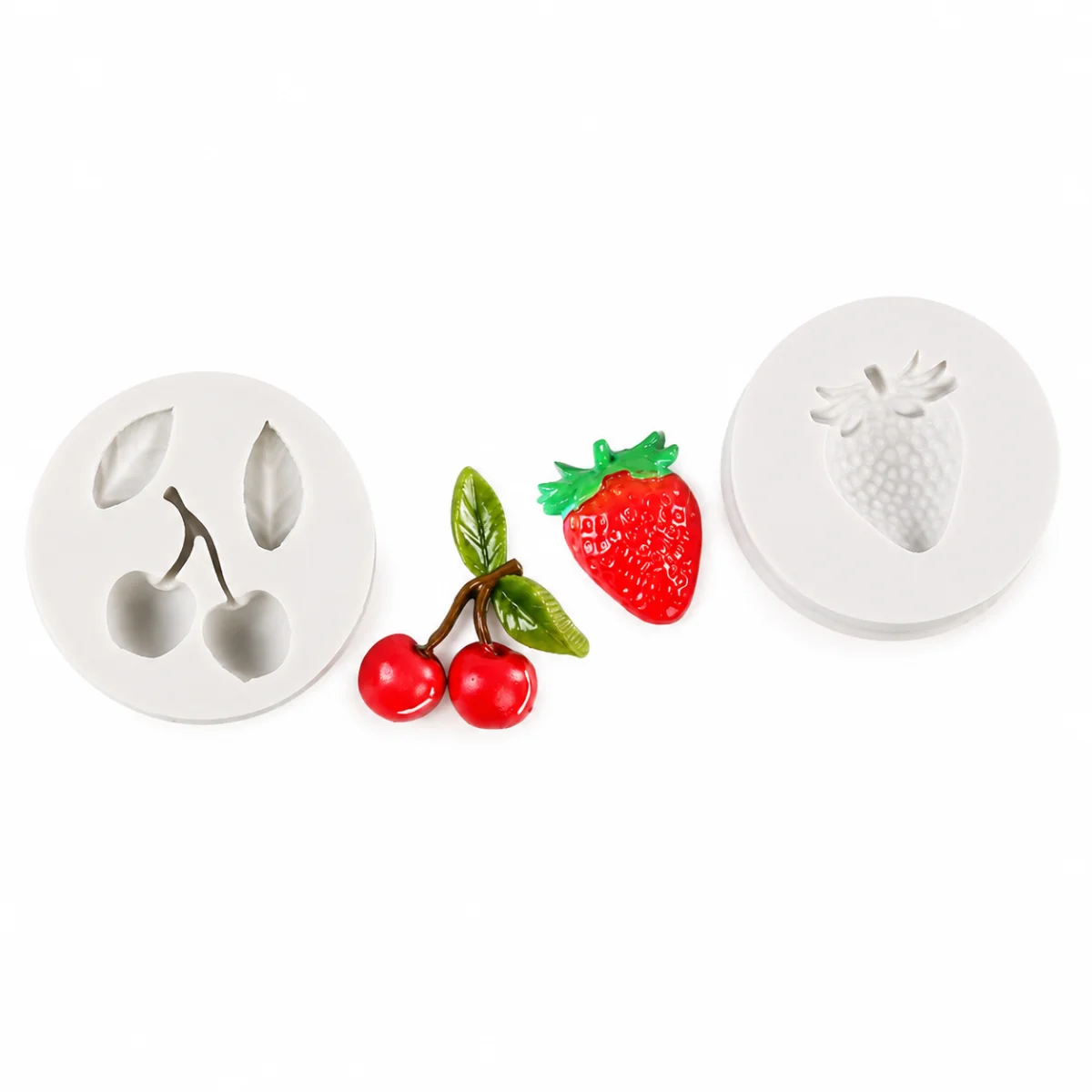 Forma Silikoni për Mini Fruta (Luleshtrydhe / Qershi)
