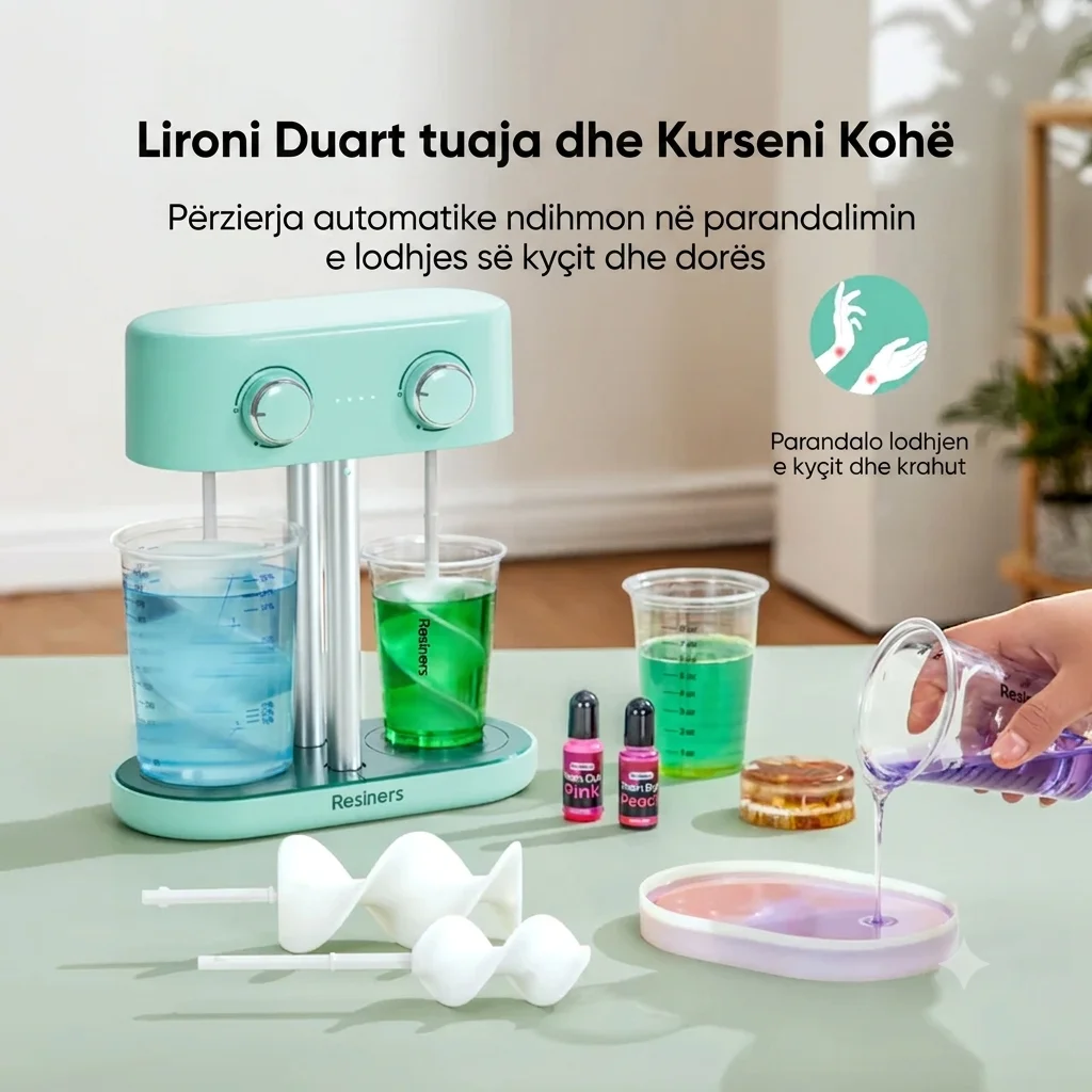 Resiners Dual Head Resin Mixer – Mikser Elektrik Profesional për Resinë - foto 2