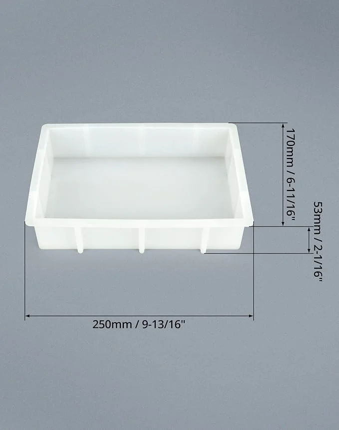 Formë Silikoni Drejtkëndor 25 × 17 cm për Epoxy Resin - foto 3